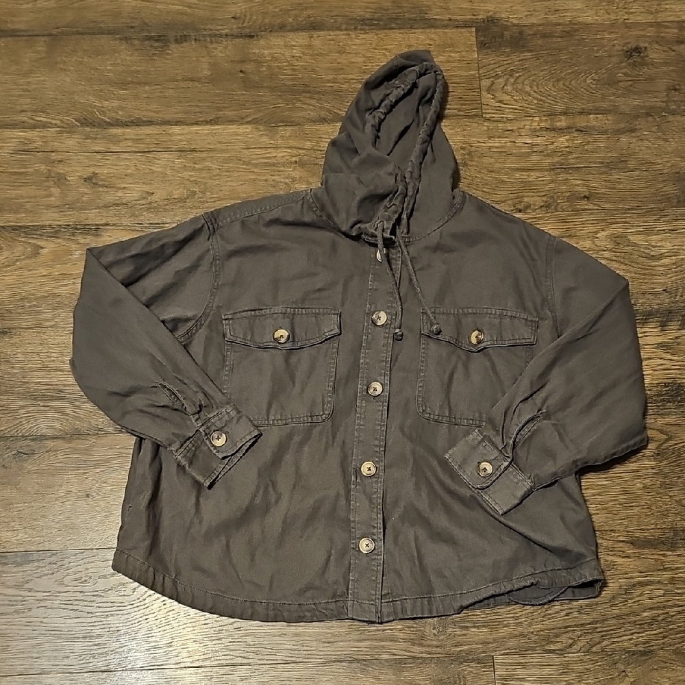 Maurices Gray Hooded Jacket